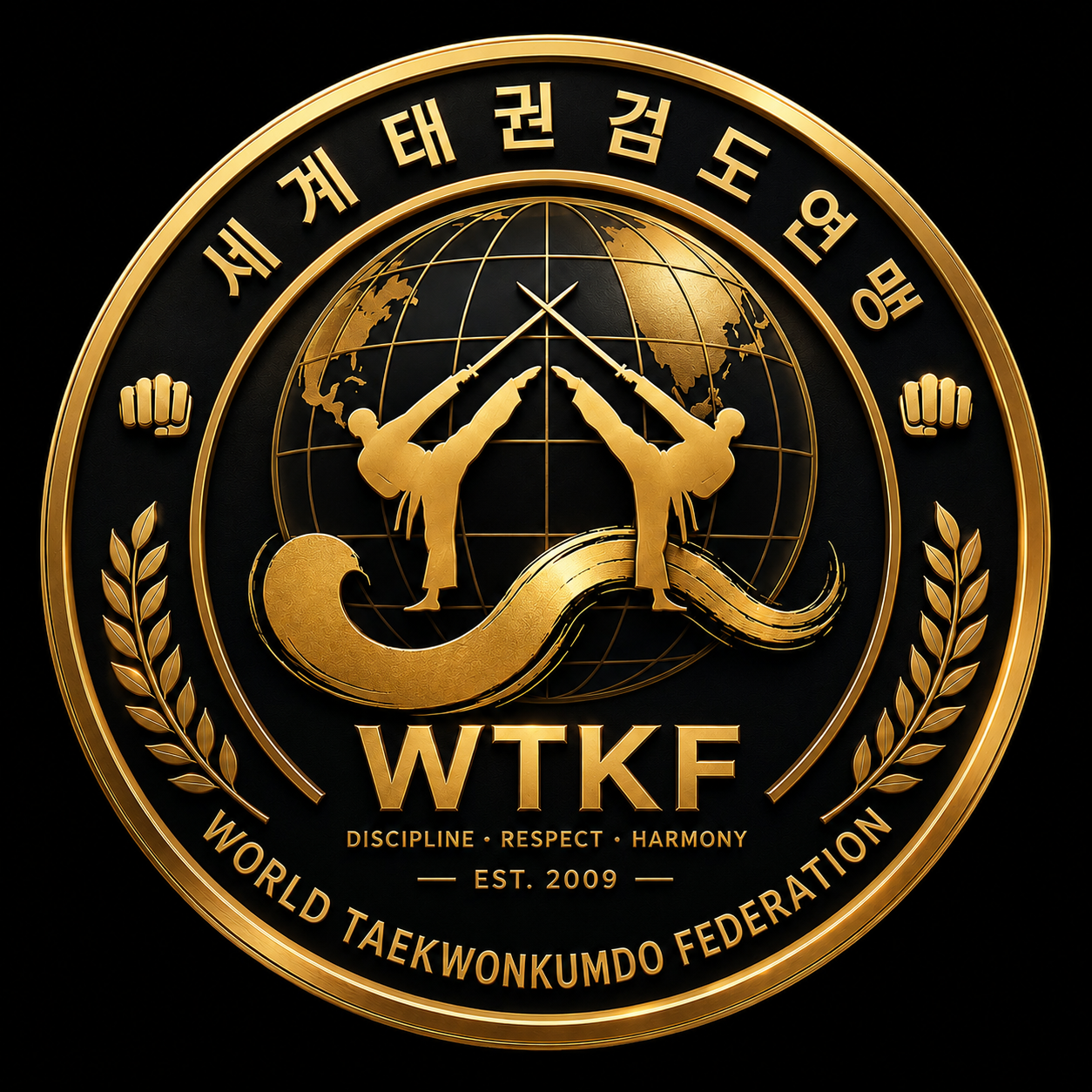 세계태권검도연맹 WTKF 공식 로고